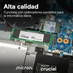 Disco Duro M.2 Crucial E100 480GB PCIe Gen4 x4 NVMe SSD