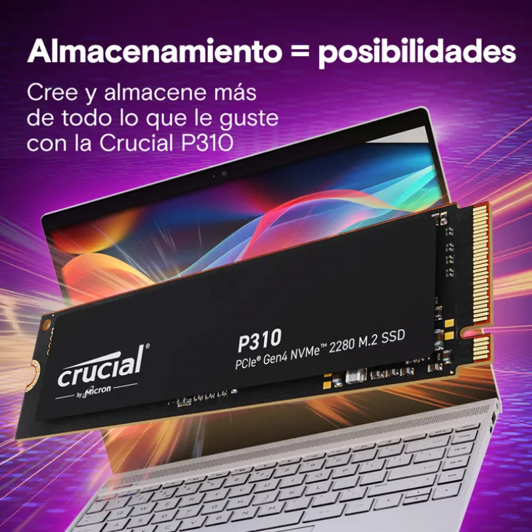 Disco Duro M.2 Crucial P310 500GB PCIe Gen4 x4 NVMe SSD