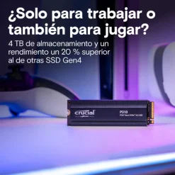 Disco Duro M.2 Crucial P310 1TB PCIe Gen4 x4 NVMe SSD Con Disipador