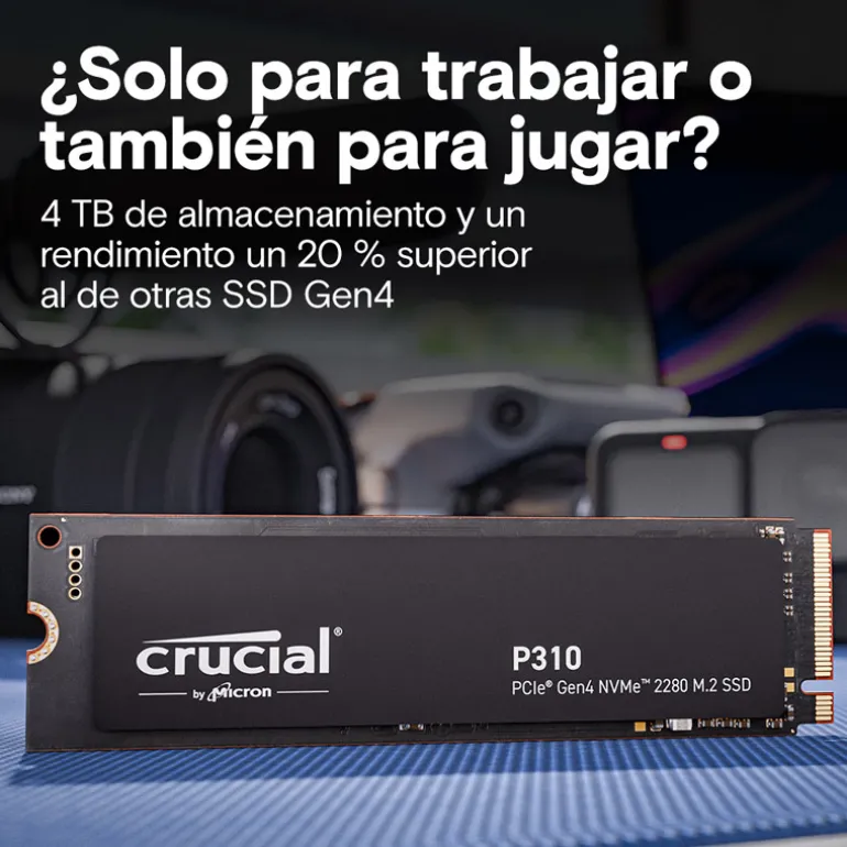 Disco Duro M.2 Crucial P310 2TB PCIe Gen4 x4 NVMe SSD