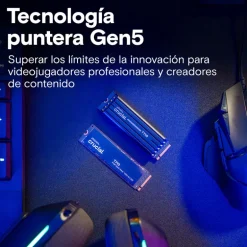 Disco Duro M.2 Crucial T710 1TB PCIe Gen5 x4 NVMe SSD