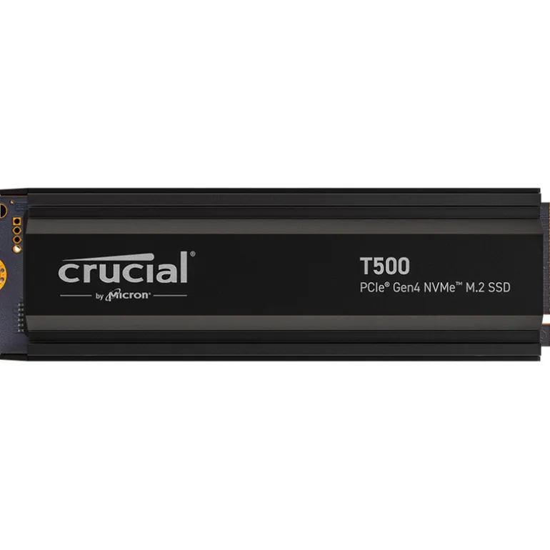 Disco Duro M.2 Crucial T500 4TB PCIe Gen4 x4 NVMe SSD Con Disipador