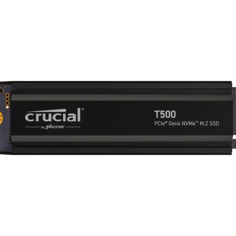 Disco Duro M.2 Crucial T500 1TB PCIe Gen4 x4 NVMe SSD Con Disipador