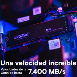 Disco Duro M.2 Crucial T500 4TB PCIe Gen4 x4 NVMe SSD