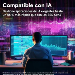 Disco Duro M.2 Crucial T705 2TB PCIe Gen5 x4 NVMe SSD