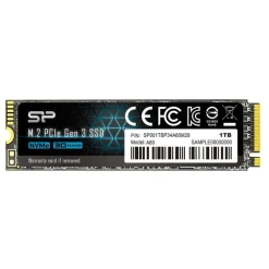 Disco Duro M.2 Silicon Power P34A60 1TB PCIe Gen3x4 NVMe 1.3