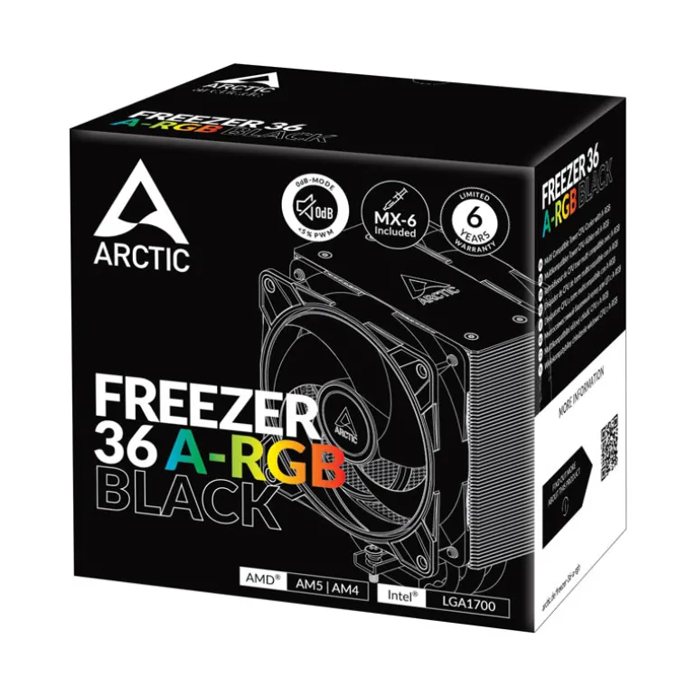 Disipador CPU Arctic Freezer 36 A-RGB Negro
