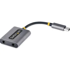 Divisor Startech.com DAC USB-C a 2 Auriculares Micrófono