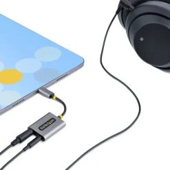 Divisor Startech.com DAC USB-C a 2 Auriculares Micrófono