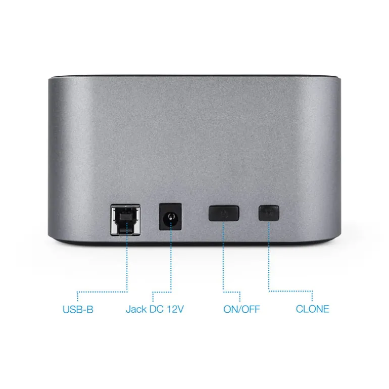 Dock TooQ TQDS-805G Para HDD SSD Gris