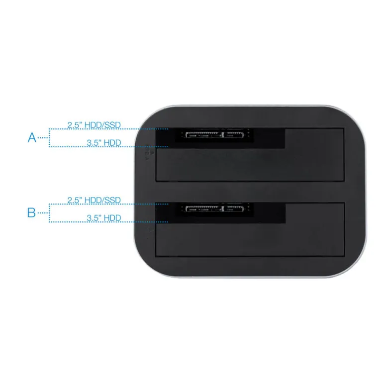 Dock TooQ TQDS-805G Para HDD SSD Gris