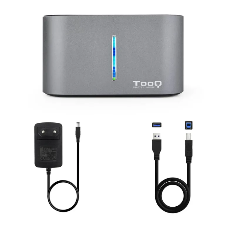 Dock TooQ TQDS-805G Para HDD SSD Gris