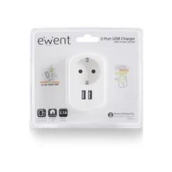 Ewent EW1211 2 Puertos USB 3.1A - Cargador