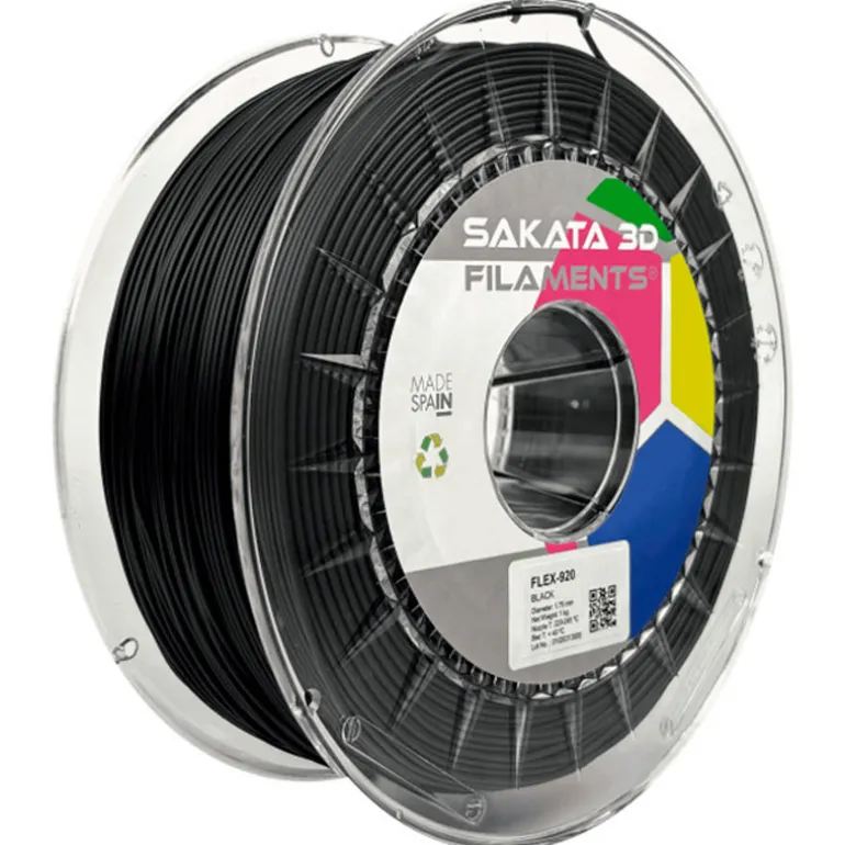 Filamento Sakata 3D FLEX 920 1.75mm 1Kg Negro