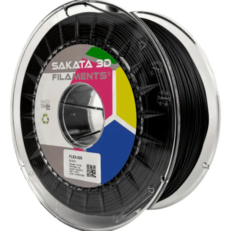 Filamento Sakata 3D FLEX 920 1.75mm 1Kg Negro