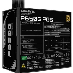 Fuente/PSU Gigabyte P650G PG5 80 Plus Gold 650W ATX 3.1 PCIE 5.1
