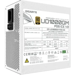 Fuente/PSU Gigabyte UD1000GM PG5 V2 ICE 80 Plus Gold 1000W ATX 3.1 PCIE 5.1 Modular