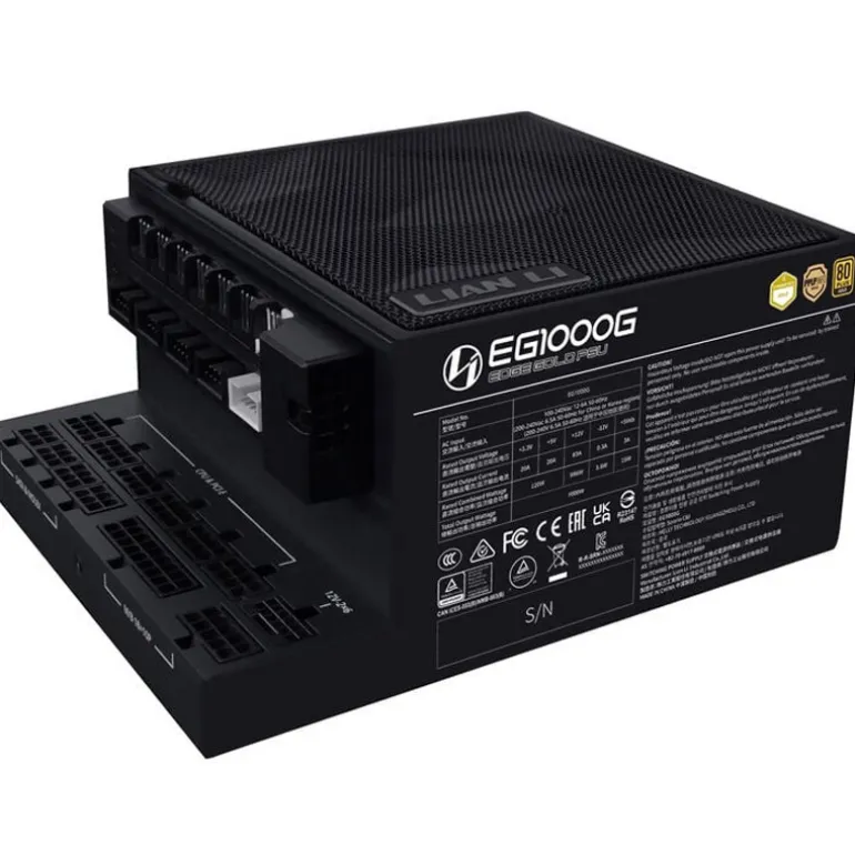 Fuente/PSU Lian Li Edge EG1000G 80 Plus Gold 1000W ATX 3.1 PCIE 5.1 Modular Negro