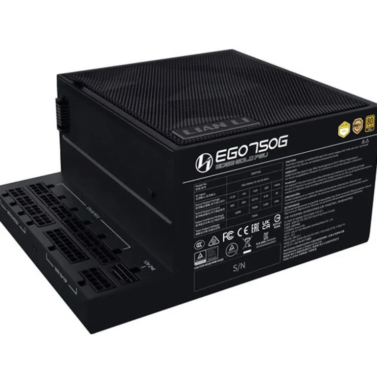 Fuente/PSU Lian Li Edge EG750 80 Plud Gold 750W ATX 3.1 PCIE 5.1 Modular Negro
