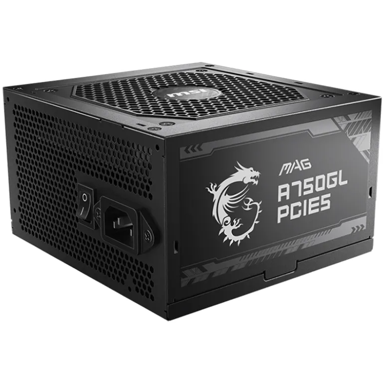 Fuente/PSU MSI MAG A750GL 80 Plus Gold 750W ATX 3.0 PCIE 5.0 Modular