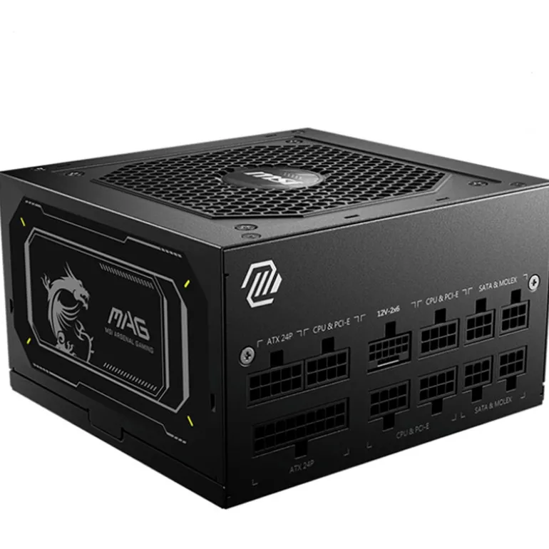 Fuente/PSU MSI MAG A850GL PCIE5 II 80 Plus Gold 850W ATX 3.0 PCIE 5.0 Modular Negro