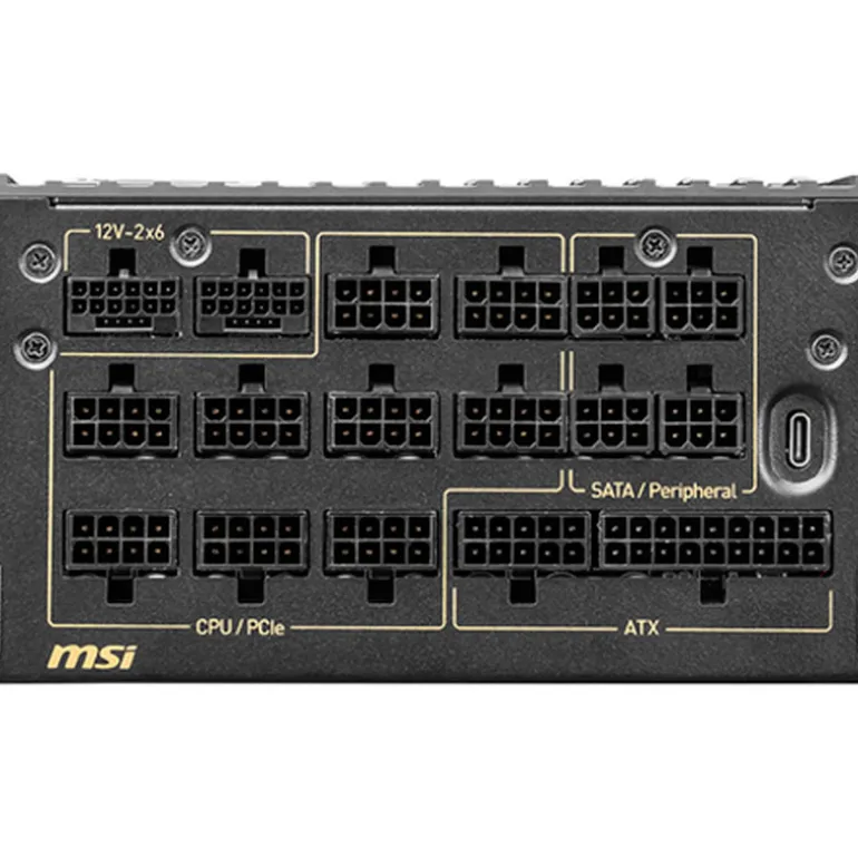 Fuente/PSU MSI MEG Ai1600T PCIE5 80 Plus Titanium 1600W ATX 3.1 PCIE 5.1 Modular