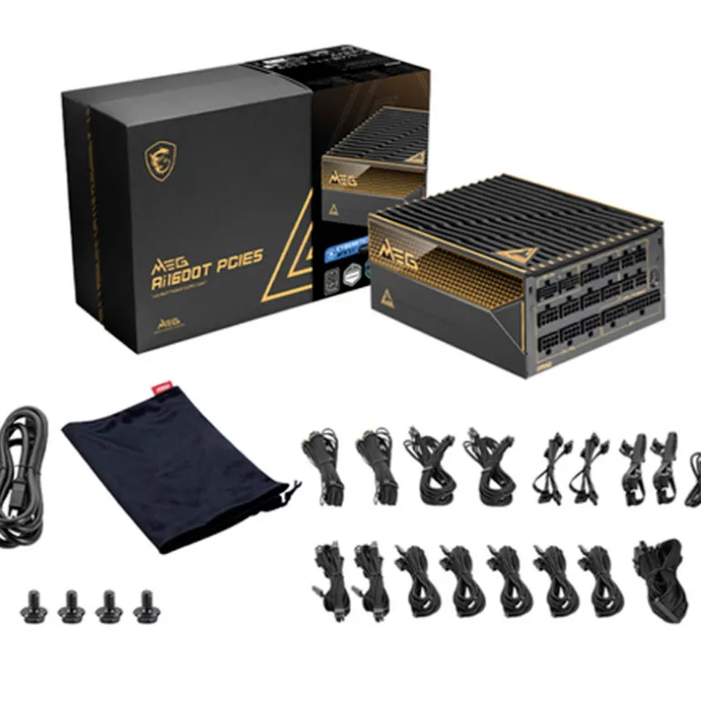 Fuente/PSU MSI MEG Ai1600T PCIE5 80 Plus Titanium 1600W ATX 3.1 PCIE 5.1 Modular