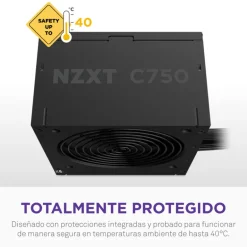 Fuente/PSU NZXT C750 80 Plus Bronze 750W ATX 3.1 PCIE 5.1