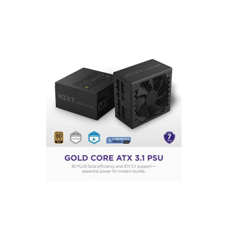Fuente/PSU NZXT C1000 Gold Core 1000W Certificación 80 Plus Gold Modular