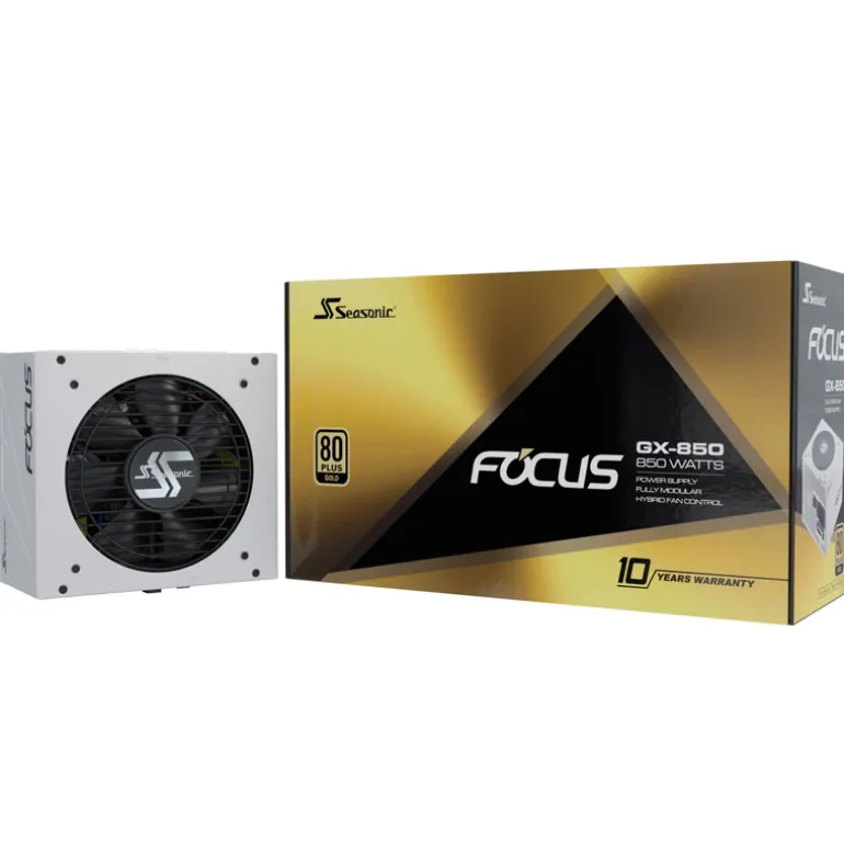 Fuente/PSU Seasonic Focus GX V4 80 Plus Gold 850W ATX 3.0 PCIE 5.0 Modular Blanco