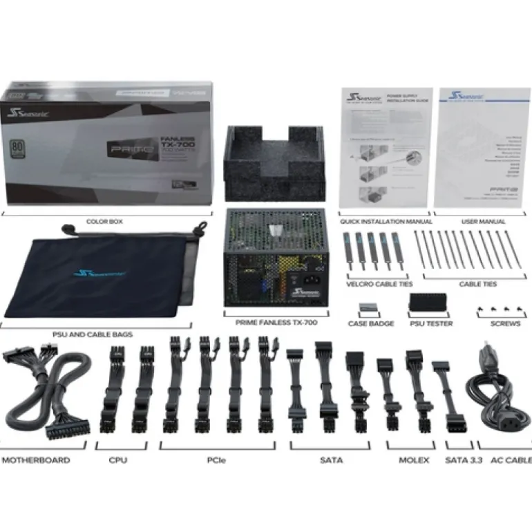 Fuente/PSU Seasonic Prime Fanless TX 80 Plus Titanium 700W Modular