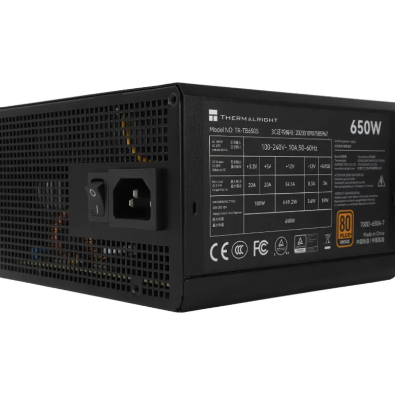 Fuente/PSU ThermalRight TR-TB650S 80 Plus Bronze 650W ATX 3.0