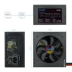 Fuente/PSU Tooq TQAPOLO-600SP 600W