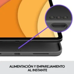 Funda Logitech Combo Touch Con Teclado Bluetooth Para iPad Gris