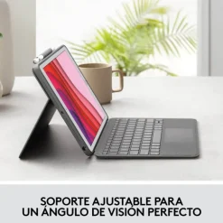 Funda Logitech Combo Touch Con Teclado Retroiluminado Para iPad Grafito