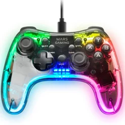 Gamepad Mars Gaming MGP-C Neón RGB Wired Multiplataforma