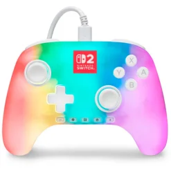 Gamepad PowerA Lumectra White Avanzado Wired Para Nintendo Switch 2