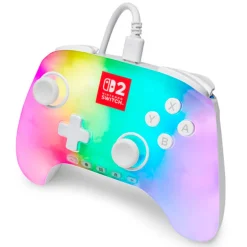 Gamepad PowerA Lumectra White Avanzado Wired Para Nintendo Switch 2