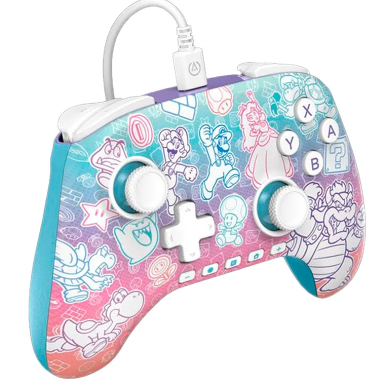 Gamepad PowerA Mushroom Kingdom Avanzado Wired Para Nintendo Switch 2