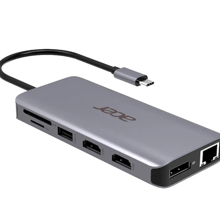 Hub Acer 12 En 1 Type-C Multipuerto Plata