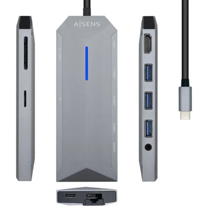 Hub Aisens USB 3.2 Tipo C Combo Adapter