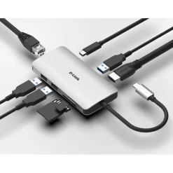 Hub D-Link DUB-M810 USB-C 3xUSB 3.0 1xThunderbolt 1xHDMI 1xRJ45