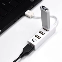 Hub Ewent Mini-Hub USB 2.0 a USB-A 4 Puertos