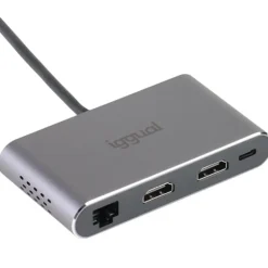 Hub iggual Tipo C 8 En 1 2xHDMI 2xUSB 2xSD RJ45 PD100W
