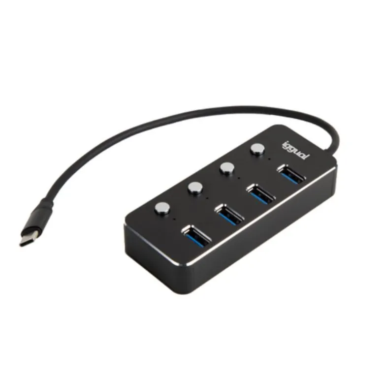 hub Iggual Tipo C x4 Puertos USB 3.0