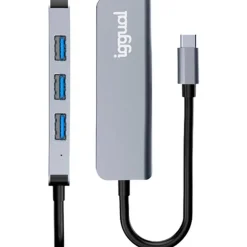Hub iggual USB 3.0 Tipo C x 4 Puertos USB-A 3.0