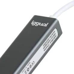 Hub iggual USB-A 3 Puertos USB 3.0 + RJ45 Gigabit