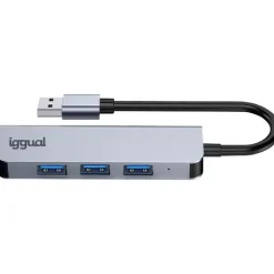 Hub iggual USB-A 3.0 x 4 Puertos USB-A 3.0