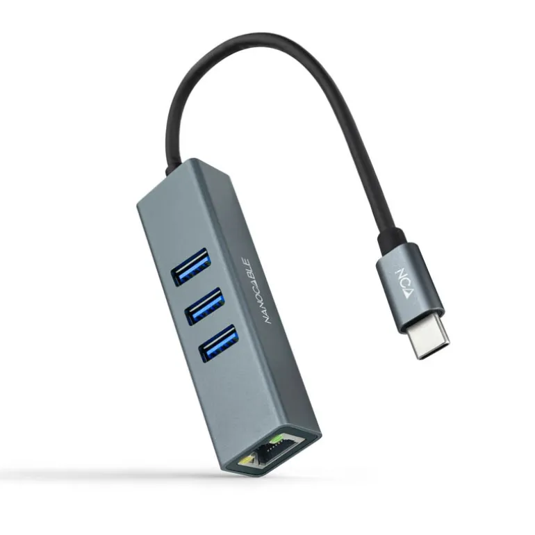 Hub Nano Cable 10.03.0408 USB 3.0 RJ45 a USB-C