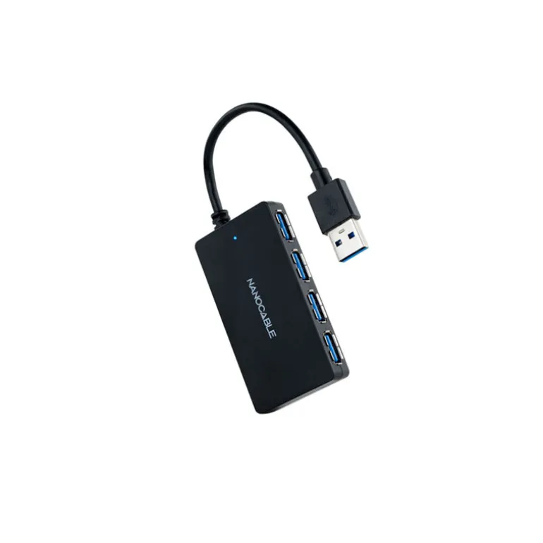 Hub Nanocable USB 3.0 4 En 1 Negro